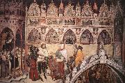 ALTICHIERO da Zevio Virgin Being Worshipped by Members of the Cavalli Family oil on canvas
